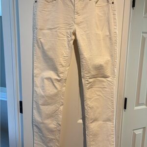 Prana Cream Corduroy Straight Leg Pants